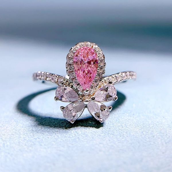 wedding accessories pure silver engagement rings fadeless pink diamond birdal ring proposal ring no fading ladies jewelry r451, White
wedding accessories pure silver engagement rings fadeless pink diamond birdal ring proposal ring no fading ladies jewelry r451, White