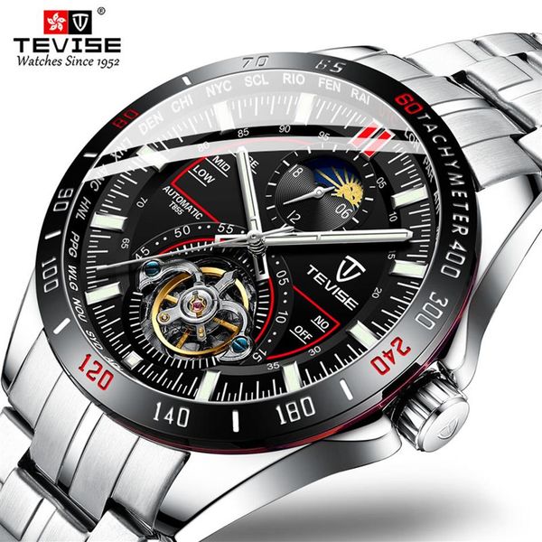 cwp tevise watches fashion mens skeleton tourbillon business stainless steel men automatic mechanical wristwatch relogio masculino211b, Slivery;brown 
cwp tevise watches fashion mens skeleton tourbillon business stainless steel men automatic mechanical wristwatch relogio masculino211b, Slivery;brown