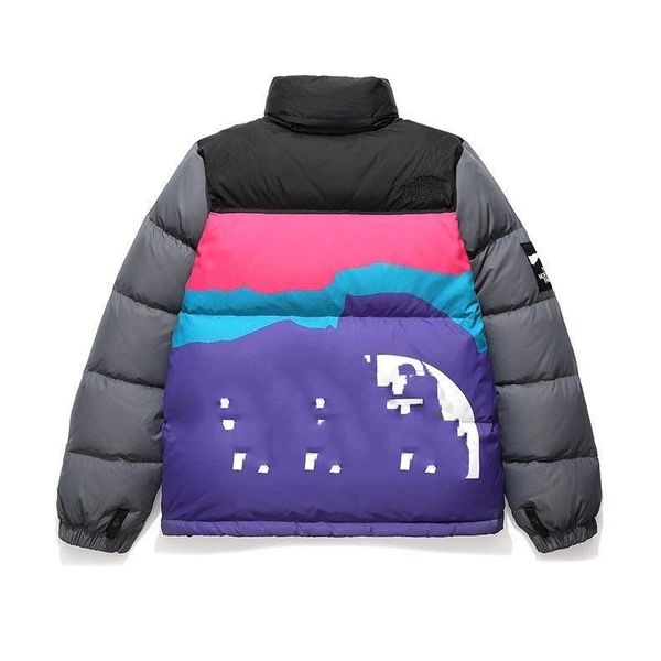 europe invincible co-branded models tnf1994retro color blocking print snow mountain three generations down jacket men and women with the sam, Black
europe invincible co-branded models tnf1994retro color blocking print snow mountain three generations down jacket men and women with the sam, Black