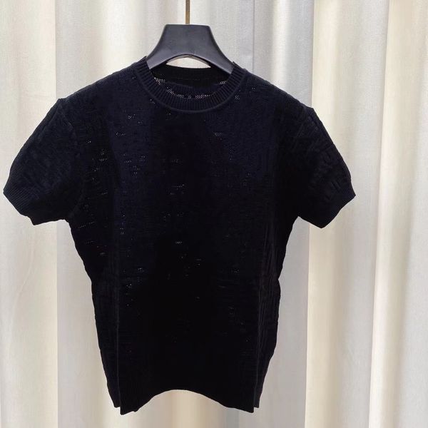 2023 new spring summer milan runway sweaters o neck short sleeve high end jacquard pullover women's designer 1230-13, White;black
2023 new spring summer milan runway sweaters o neck short sleeve high end jacquard pullover women's designer 1230-13, White;black