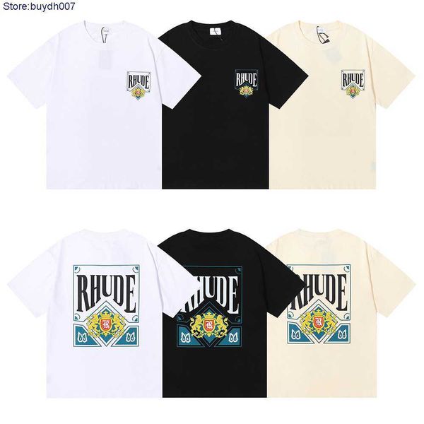 2023 new men's t shirt fashion designer rhude couple micro label poker card printed short sleeved loose half sleeves, White;black
2023 new men's t shirt fashion designer rhude couple micro label poker card printed short sleeved loose half sleeves, White;black