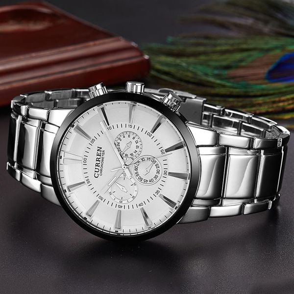 cwp 2021 men watch brand curren fashion business sport male clock full steel quartz wristwatch waterproof hodinky horloges mannens246k, Slivery;brown
cwp 2021 men watch brand curren fashion business sport male clock full steel quartz wristwatch waterproof hodinky horloges mannens246k, Slivery;brown