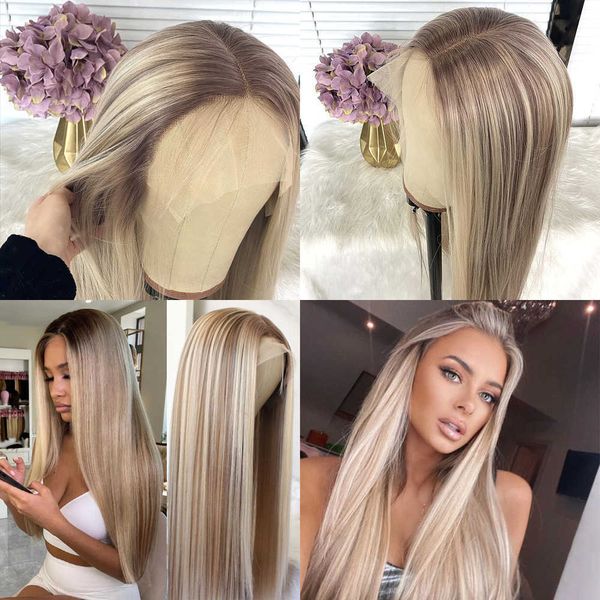 lace wigs ash blonde straight highlight ombre synthetic hair middlet part for women long 221216, Black;brown
lace wigs ash blonde straight highlight ombre synthetic hair middlet part for women long 221216, Black;brown