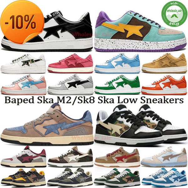 023 designer baped casual shoes sk8 sta mens womens low sneakers bapesta og platform m2 black brown beige abc camo pink camouflage grey spo
023 designer baped casual shoes sk8 sta mens womens low sneakers bapesta og platform m2 black brown beige abc camo pink camouflage grey spo