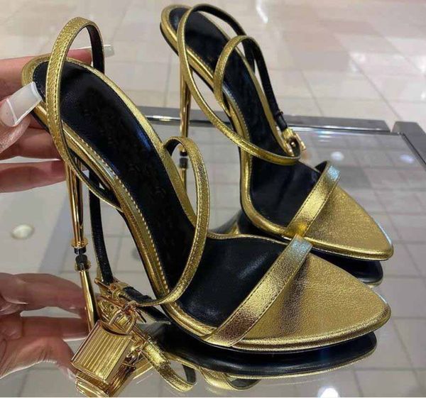 luxury brands lady sandal gold heel tom-f-heel padlock shiny nappa leather pointy naked sandal wedding party dress pump ankle strap with box, Black
luxury brands lady sandal gold heel tom-f-heel padlock shiny nappa leather pointy naked sandal wedding party dress pump ankle strap with box, Black