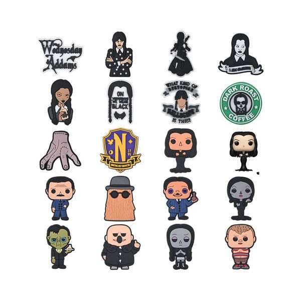 2022 bad bunny set custom rubber shoe croc mexico wednesday addams family charms for shoe decoration christmas gift accessory, White;pink
2022 bad bunny set custom rubber shoe croc mexico wednesday addams family charms for shoe decoration christmas gift accessory, White;pink