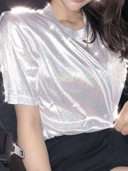 women s t shirt summer retro style stylish bright silk woman shiny loose short sleeve t shirt club aesthetic harajuku women tshirt, White
women s t shirt summer retro style stylish bright silk woman shiny loose short sleeve t shirt club aesthetic harajuku women tshirt, White