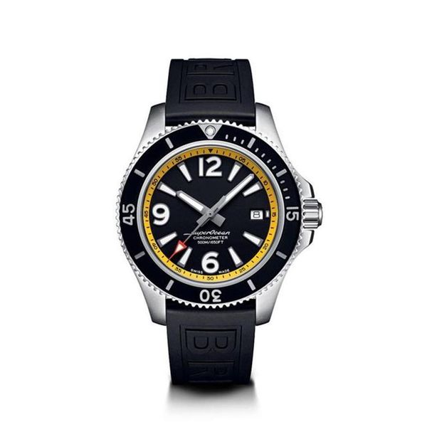 luxury brand new superocean ceramic bezel automatic mechanical watch black yellow number dial rubber stainless steel sapphire301q, Slivery;brown
luxury brand new superocean ceramic bezel automatic mechanical watch black yellow number dial rubber stainless steel sapphire301q, Slivery;brown