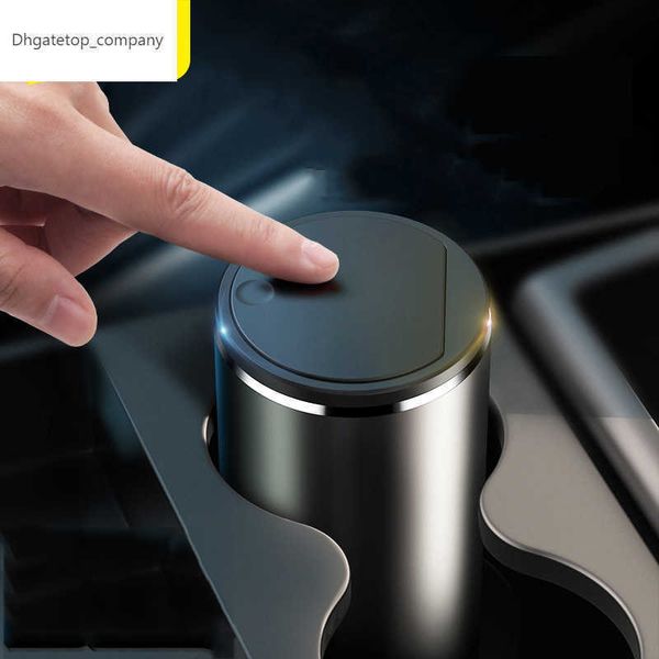 baseus car trash bin alloy garbage can for car dustbin waste rubbish basket bin organizer storage holder bag auto accessories