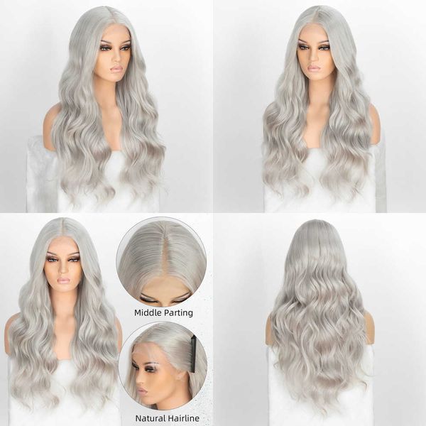 lace wigs k'ryssma gray middle part long wavy for women body wave synthetic platinum heat resistant cosplay 221216, Black;brown
lace wigs k'ryssma gray middle part long wavy for women body wave synthetic platinum heat resistant cosplay 221216, Black;brown