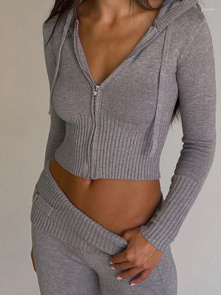 women's two piece pants y2k long sleeve knitted sweatshirt women 2 sets zip up hooded crop sweater skinny suit fashion tracksuit, White
women's two piece pants y2k long sleeve knitted sweatshirt women 2 sets zip up hooded crop sweater skinny suit fashion tracksuit, White