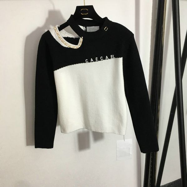 women's sweater pullover sweater casual slim black and white crewneck coat soft warm long sleeve, White;black
women's sweater pullover sweater casual slim black and white crewneck coat soft warm long sleeve, White;black