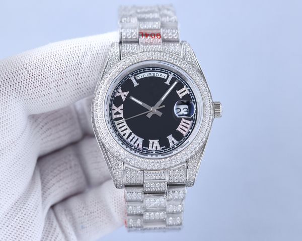 14 zircon cz daydate men iced out watch automatic mechanical 41mm sapphire glass self-winding luminous stainless solid just 2813 full diamon, Slivery;brown
14 zircon cz daydate men iced out watch automatic mechanical 41mm sapphire glass self-winding luminous stainless solid just 2813 full diamon, Slivery;brown
