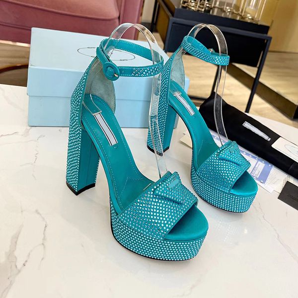 13cm thick heel womens platform sandals designer classic triangle buckle women high heel dress shoes fashion ankle strap leather sole crysta, Black
13cm thick heel womens platform sandals designer classic triangle buckle women high heel dress shoes fashion ankle strap leather sole crysta, Black