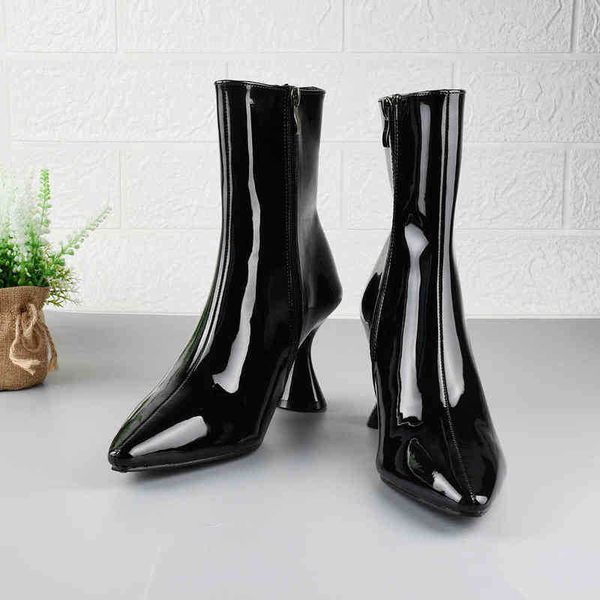 hbp designer boots for women fashion pointed leather candy color overshoot solid medium thin heel 220705, Black
hbp designer boots for women fashion pointed leather candy color overshoot solid medium thin heel 220705, Black