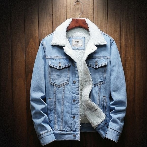 men light blue winter jean jackets outerwear warm denim coats men large size wool liner thicker winter denim jackets t190917, Black;brown
men light blue winter jean jackets outerwear warm denim coats men large size wool liner thicker winter denim jackets t190917, Black;brown