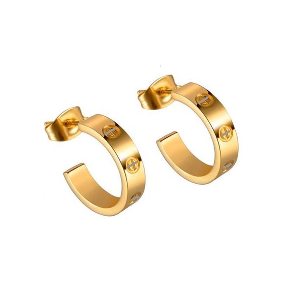 wholale custom fashion jewelry stainls steel 18k gold plated c shape simple classic love stud earrings for women2919, Golden
wholale custom fashion jewelry stainls steel 18k gold plated c shape simple classic love stud earrings for women2919, Golden