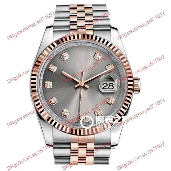 high-quality watch 2813 automatic men's watch 116231 36mm gray dial 18k rose gold stainless steel women's wristwatch sapphire glas, Slivery;brown
high-quality watch 2813 automatic men's watch 116231 36mm gray dial 18k rose gold stainless steel women's wristwatch sapphire glas, Slivery;brown