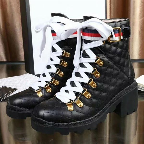 woman's leather shoes lace up ribbon belt buckle ankle boots factory direct female rough heel round head autumn winter martin257s, Black
woman's leather shoes lace up ribbon belt buckle ankle boots factory direct female rough heel round head autumn winter martin257s, Black