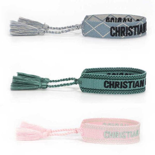 luxury fashion women's bracelets d brand designer bangle embroidery wrist rope bohemia tassel hand woven bracelet men's girl simpl, Golden;silver
luxury fashion women's bracelets d brand designer bangle embroidery wrist rope bohemia tassel hand woven bracelet men's girl simpl, Golden;silver