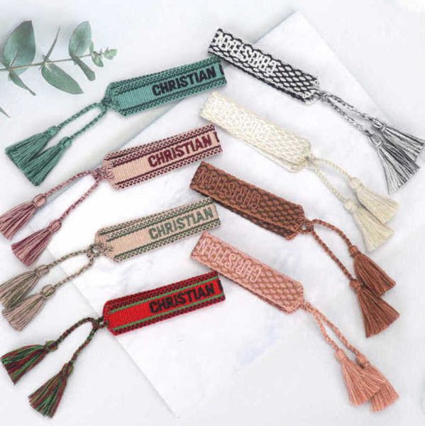 women's luxury fashion bracelets brand bangle d designer jewelry embroidered word bracelet letter rope woven tassel simple trinket girl, Black
women's luxury fashion bracelets brand bangle d designer jewelry embroidered word bracelet letter rope woven tassel simple trinket girl, Black