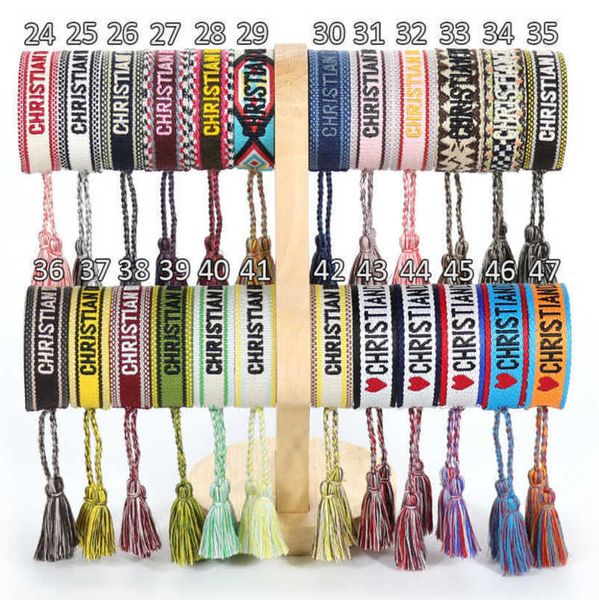 fashion luxury bracelets women brand d designer bangle jewelry bohemian female embroidered letter hand woven tassel rope bracelet men girl f, Golden;silver
fashion luxury bracelets women brand d designer bangle jewelry bohemian female embroidered letter hand woven tassel rope bracelet men girl f, Golden;silver