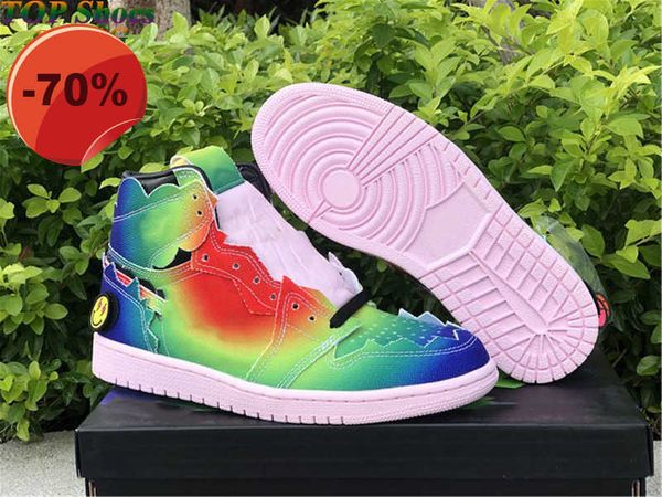 j balvin x 1s men's basketball shoes jumpman 1 smiling face joint gradient rainbow trainer sports stylist fashion sneakers with box siz
j balvin x 1s men's basketball shoes jumpman 1 smiling face joint gradient rainbow trainer sports stylist fashion sneakers with box siz