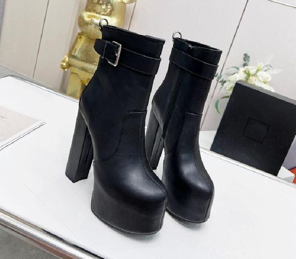 realfine888 boots 5a y8156450 cherry buckle platform booties ankle boot smooth leather shoes for women with box size 35-41, Black
realfine888 boots 5a y8156450 cherry buckle platform booties ankle boot smooth leather shoes for women with box size 35-41, Black