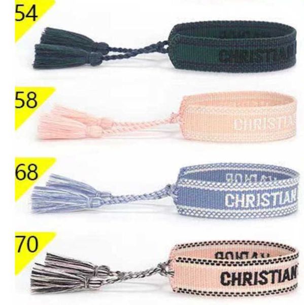 women's classic luxury bracelets designer brand d bangle jewelry embroidered word woven bracelet letter rope fashion tassel girl men co, Golden;silver
women's classic luxury bracelets designer brand d bangle jewelry embroidered word woven bracelet letter rope fashion tassel girl men co, Golden;silver