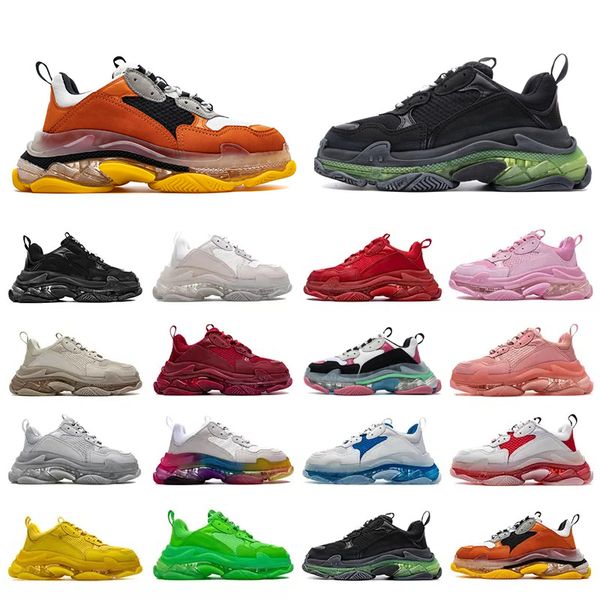 triple s men women 17fw dad running shoes clear bubble bottom black red pink green yellow grey multi color trainer sports sneakers chaussure
triple s men women 17fw dad running shoes clear bubble bottom black red pink green yellow grey multi color trainer sports sneakers chaussure