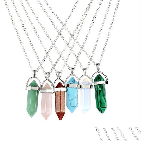other hexagonal column natural crystal six prism stone pendant necklace women sier chain tiger eye opal choker party gift drop deliv dhynu, Blue;slivery
other hexagonal column natural crystal six prism stone pendant necklace women sier chain tiger eye opal choker party gift drop deliv dhynu, Blue;slivery
