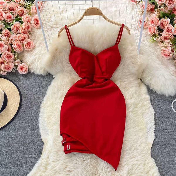 backless v-neck suspender skirt new summer style slim sleeveless small irregular hip wrap dress, White
backless v-neck suspender skirt new summer style slim sleeveless small irregular hip wrap dress, White
