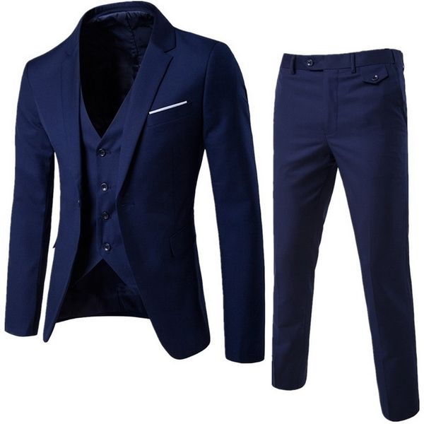 puimentiua men's fashion slim suits men's business casual clothing groomsman three-piece suit blazers jacket pants sets t190908, White;black
puimentiua men's fashion slim suits men's business casual clothing groomsman three-piece suit blazers jacket pants sets t190908, White;black