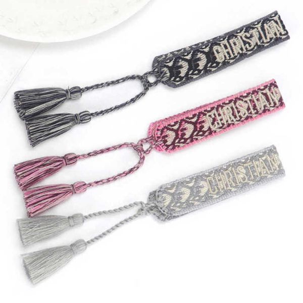 women luxury fashion bracelets brand d designer bangle jewelry bohemian female embroidered letter hand woven tassel rope bracelet men girl f, Golden;silver
women luxury fashion bracelets brand d designer bangle jewelry bohemian female embroidered letter hand woven tassel rope bracelet men girl f, Golden;silver