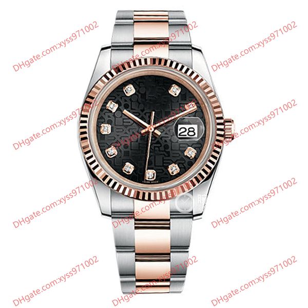 high-quality watch 2813 automatic men's watch 116231 36mm black printing dial 18k rose gold stainless steel women's wristwatch sap, Slivery;brown
high-quality watch 2813 automatic men's watch 116231 36mm black printing dial 18k rose gold stainless steel women's wristwatch sap, Slivery;brown