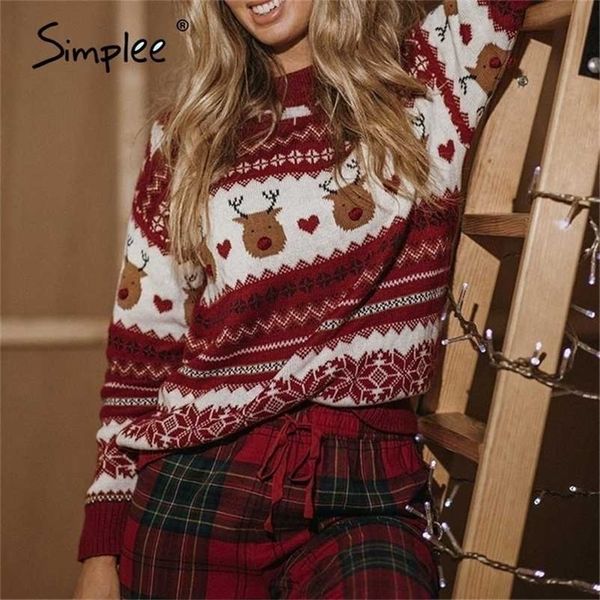 christmas red long sleeve women casual sweater autumn winter animal design female pullover fashion knitted 211122, White;black
christmas red long sleeve women casual sweater autumn winter animal design female pullover fashion knitted 211122, White;black