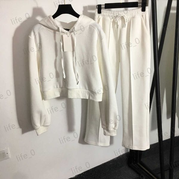 designer brand women two pieces pants solid color short drawstring hooded sweater elastic waist loose casual sports trousers fashionable wom, White
designer brand women two pieces pants solid color short drawstring hooded sweater elastic waist loose casual sports trousers fashionable wom, White