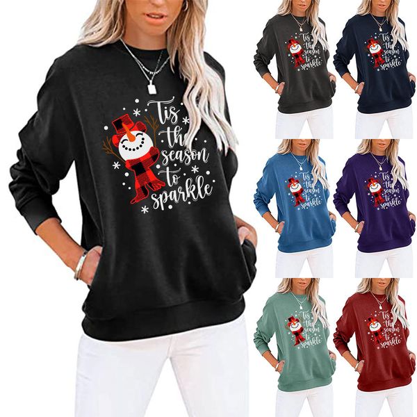 women's hoodies cotton lonng sleeve round neck sweatshirt christmas printing casual autumn winter pullover, Black
women's hoodies cotton lonng sleeve round neck sweatshirt christmas printing casual autumn winter pullover, Black