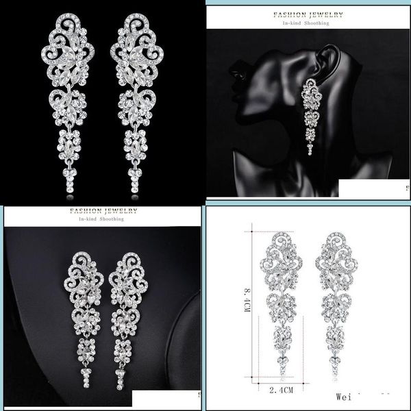 dangle chandelier fashion jewllery crystal wedding dangle earrings for bridesmaid floral bridal long earring engagement jewelr dhq8z, Silver
dangle chandelier fashion jewllery crystal wedding dangle earrings for bridesmaid floral bridal long earring engagement jewelr dhq8z, Silver