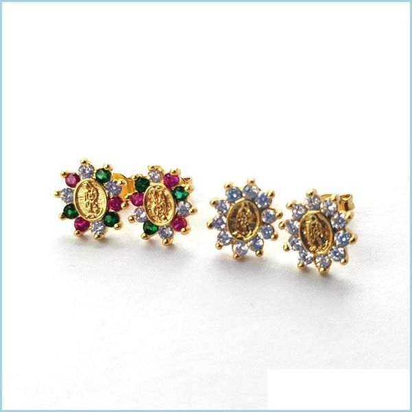 stud trendy gold color virgin mary earrings cz rainbow cubic zirconia micro pave stud jewelry women gift er919 drop delivery 2022 dhnsl, Golden;silver
stud trendy gold color virgin mary earrings cz rainbow cubic zirconia micro pave stud jewelry women gift er919 drop delivery 2022 dhnsl, Golden;silver