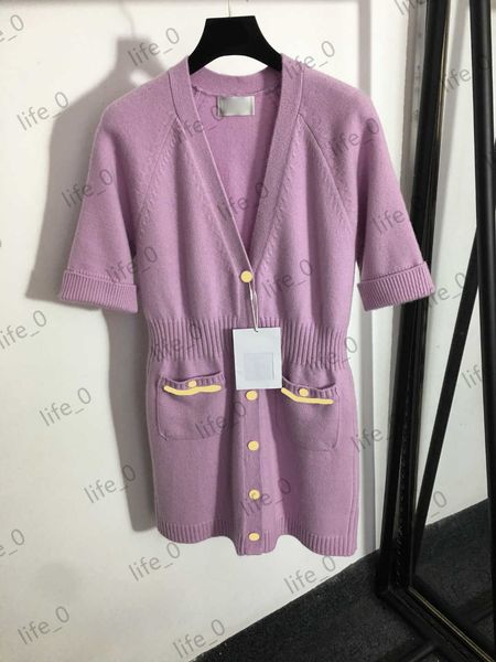 women designer casual dresses brand single button waist half sleeve dresses v-neck pockets dress elegant temperament womens designer clothin, Black;gray
women designer casual dresses brand single button waist half sleeve dresses v-neck pockets dress elegant temperament womens designer clothin, Black;gray