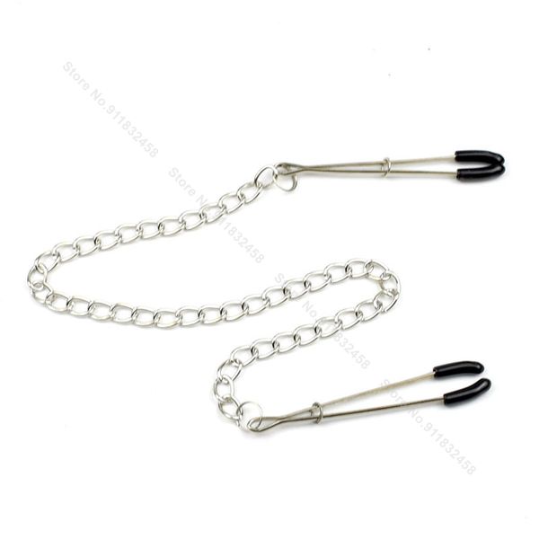 costumes adjustable stainless steel chain nipple clamps tweezers erotic nipple stimulation toys for women products cosplay, Black
costumes adjustable stainless steel chain nipple clamps tweezers erotic nipple stimulation toys for women products cosplay, Black