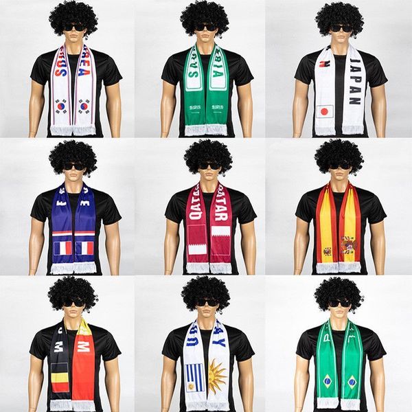 magic scarves 2022 qatar world cup 32 spot peripheral national team fan scarves football mascot banner flags printed tassel satin hand wrap, Blue;black
magic scarves 2022 qatar world cup 32 spot peripheral national team fan scarves football mascot banner flags printed tassel satin hand wrap, Blue;black
