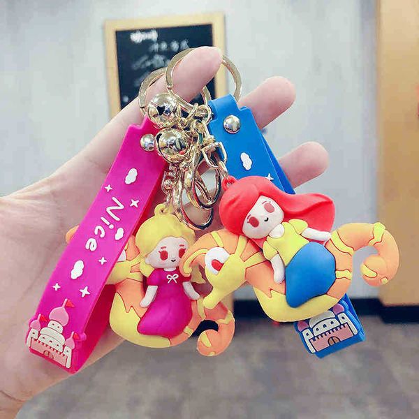 keychains creative seahorse princess silicone doll key chain cute student schoolbag pendant car ring small gift, Silver
keychains creative seahorse princess silicone doll key chain cute student schoolbag pendant car ring small gift, Silver