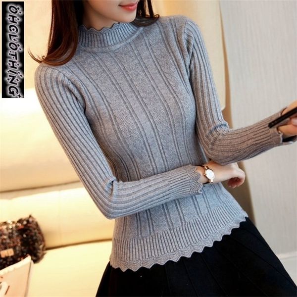 ohclothin fashion half korean women knitted sweater slim petal collar shirt elastic bottoming turtleneck twist pullover t190907, White;black
ohclothin fashion half korean women knitted sweater slim petal collar shirt elastic bottoming turtleneck twist pullover t190907, White;black