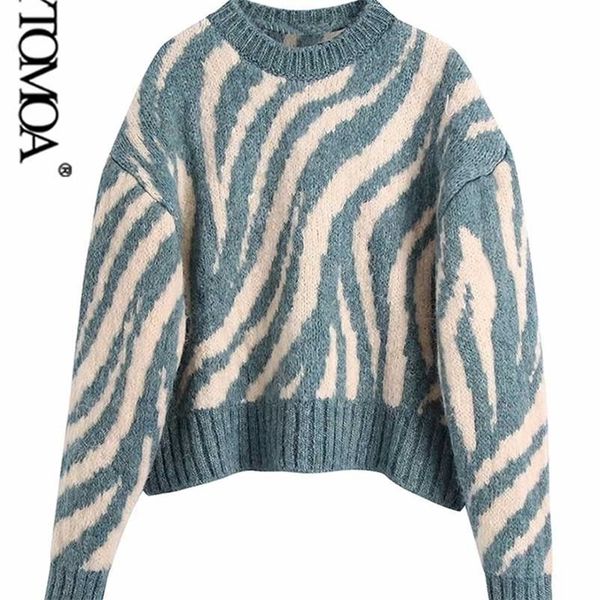 kpytomoa women fashion jacquard animal print loose crop knit sweater vintage o neck long sleeve female pullovers chic 211122, White;black
kpytomoa women fashion jacquard animal print loose crop knit sweater vintage o neck long sleeve female pullovers chic 211122, White;black