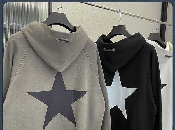 pure original five-star loose high street sweater essentials hooded autumn and winter men women, Black
pure original five-star loose high street sweater essentials hooded autumn and winter men women, Black