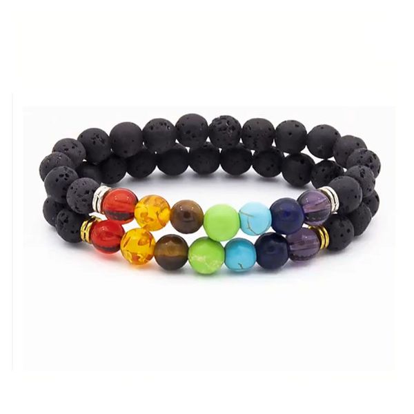 8mm lava rock 7 chakras beaded strand bracelets natural stone yoga beads bracelet bangle, Black
8mm lava rock 7 chakras beaded strand bracelets natural stone yoga beads bracelet bangle, Black