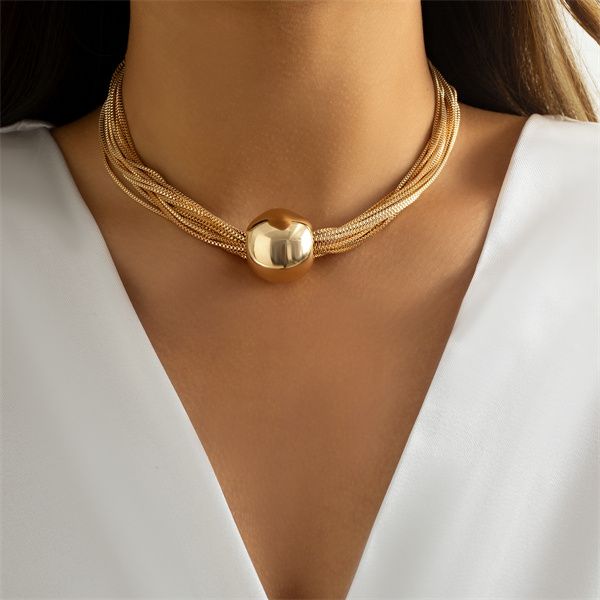 european and american fashion choker chokers exaggerated punk multi-layer chain stacking chokers ac416, Golden;silver
european and american fashion choker chokers exaggerated punk multi-layer chain stacking chokers ac416, Golden;silver