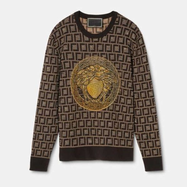designer sweater medusa jacquard embroidery wool sweaters women hip-hop knitting pullover coat vers casual hoodie, White;black
designer sweater medusa jacquard embroidery wool sweaters women hip-hop knitting pullover coat vers casual hoodie, White;black